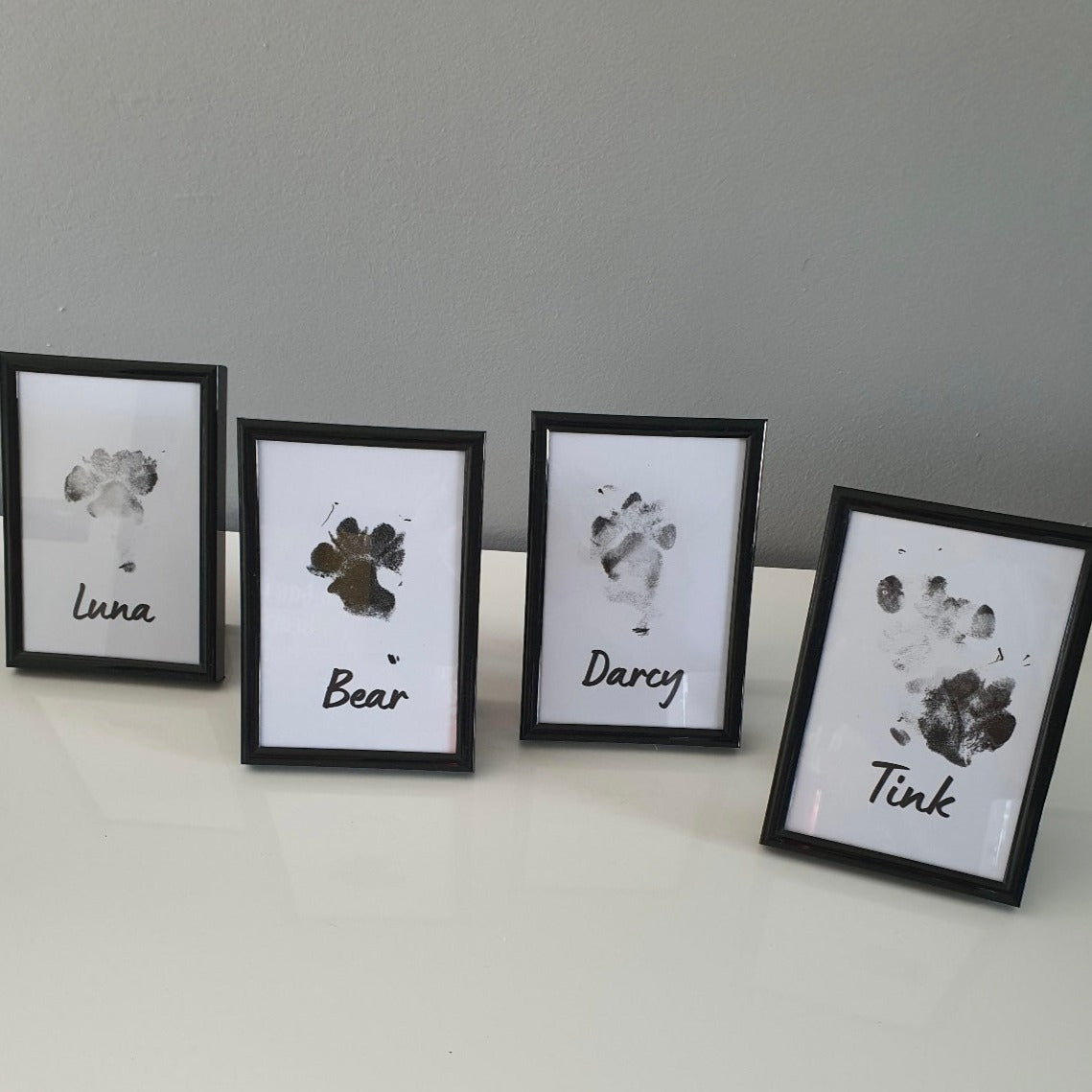 Personalised Pet Paw Prints in Black Frames
