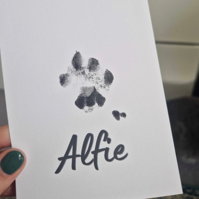 Personalised Pet Paw Print with Name