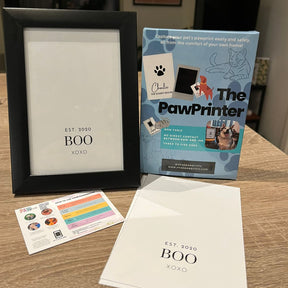 The PawPrinter Kit with Personalised Card and Black Frame